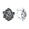 Серьги из серебра с фианитами «Ночная Роза» SOKOLOV (арт.94-120-02050-1)