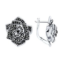 Серьги из серебра с фианитами (Арт.94-120-02050-1)