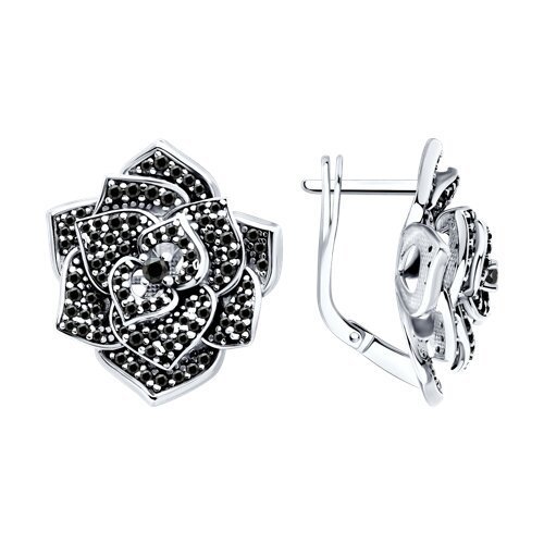 Серьги из серебра с фианитами (Арт.94-120-02050-1)