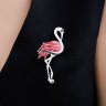 Брошь из серебра с фианитами и эмалью (Арт.94049008)