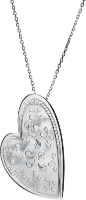 Кулон с бриллиантами и жемчугом «Passion Heart» из белого золота Korloff (арт.K1MCLWG/2832O)