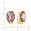Серьги золотые с аметистом и бриллиантами «Вечерний Шарм» MY JEWELS (арт.WE00373P-4_DN_AM_YG)