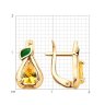 Серьги из золота с фианитами и эмалью (Арт.51-120-02813-1)