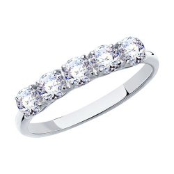 Кольцо из серебра с фианитами (Арт.94-110-01641-1)