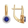 Серьги из золота с бриллиантами и сапфирами (Арт.51-220-01772-1)