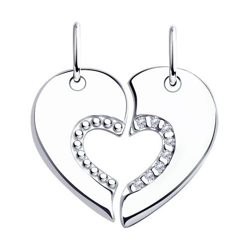 Подвеска из серебра с фианитами (Арт.94-130-01585-1)