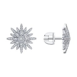 Серьги из белого золота с бриллиантами (Арт.1022268-3)
