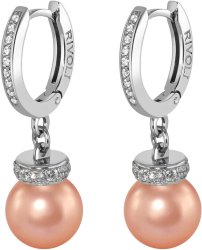Серьги из серебра с жемчугом и кристаллом swarovski (Арт.abs-4-10-14-s)
