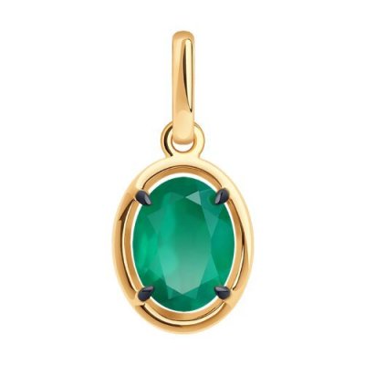 Подвеска золотая пробы 585 с агатом (Арт.51-330-01927-6)