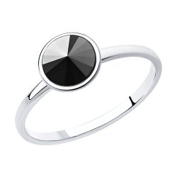 Кольцо из серебра с кристаллом (Арт.94013345)