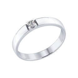 Кольцо из серебра с фианитом (Арт.94013565)