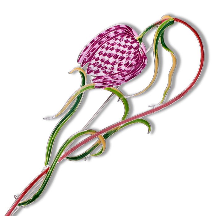 Брошь из серебра Т.Полякова "Рябчик" (Арт.41502)