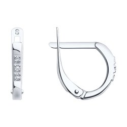 Серьги из серебра с фианитами (Арт.94020086)