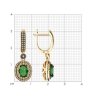 Серьги из золота с бриллиантами и турмалином (Арт.6024250)