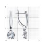 Серьги из серебра с фианитами (Арт.94023292)
