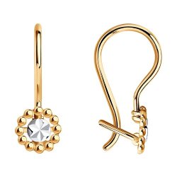 Серьги из золота с алмазной гранью (Арт.027754)