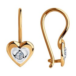 Серьги из золота с фианитами (Арт.028538)