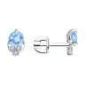 Серьги из серебра с фианитами (Арт.94025030)