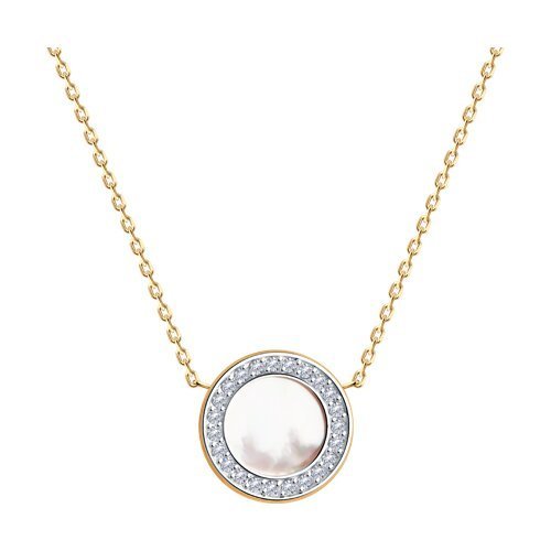 Колье золотое пробы 585 с перламутром (Арт.770421)