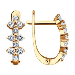 Серьги из золота с фианитами (Арт.029991)