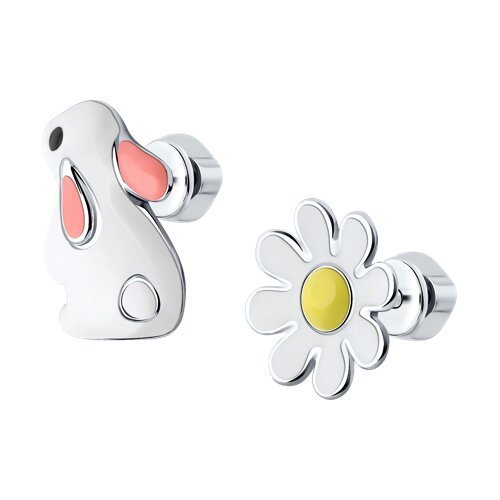 Серьги из серебра с эмалью (Арт.94025944)