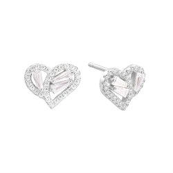 Серьги из серебра с фианитом (Арт.cz-e04729-x-w-w-x-w)