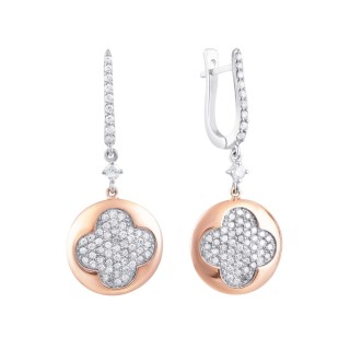Серьги с бриллиантами «Розовое Созвездие» из золота 585° MY JEWELS (арт.249683)