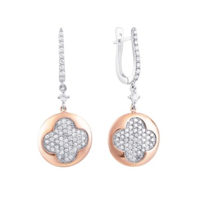 Серьги из золота с бриллиантом (Арт.249683_pinkwgdw_sr_vr)