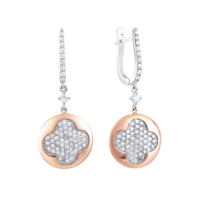 Серьги с бриллиантами «Розовое Созвездие» из золота 585° MY JEWELS (арт.249683)