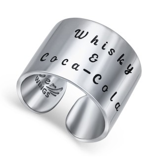 Кольцо серебряное с эмалью «Silver Wings & Whisky» Silver Wings (арт.21wcc-m-198_jemal)