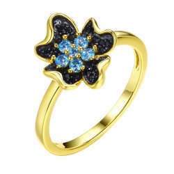 Кольцо из серебра с фианитом (Арт.mp-r00975-x-lb-bt-x-b)