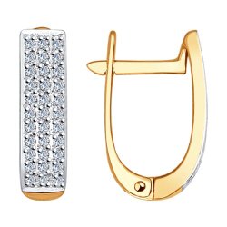 Серьги из золота с бриллиантами (Арт.1021059)