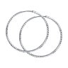 Серьги конго из серебра с алмазной гранью (Арт.94140016)