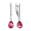 Серьги из серебра с кристаллом «Яркий акцент» Соколов (арт.94-121-00220-1)