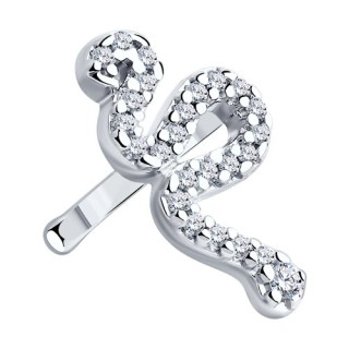 Серьга из серебра с фианитами «Игра Света» Соколов (арт.94170235)