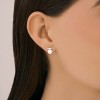 Серьги из серебра с синтетическим жемчугом «Минималистичная Перлин» Соколов (арт.94-122-02369-1)