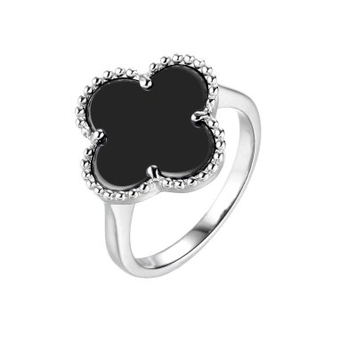 Кольцо из серебра с керамикой (Арт.tc-r00206-b-w-x-x-x)