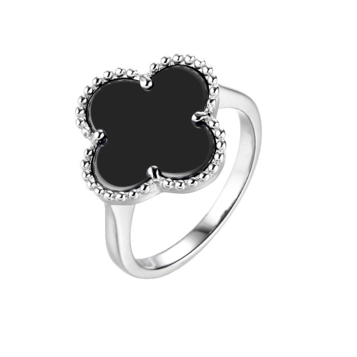 Кольцо из серебра с керамикой (Арт.tc-r00206-b-w-x-x-x)