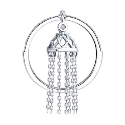 Кольцо из белого золота с бриллиантами «Каскад Грации» Соколов (арт.1012708-3)