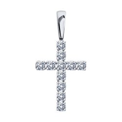 Подвеска из белого золота с бриллиантами (Арт.1030840-3)