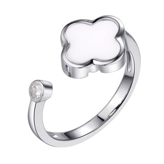Кольцо с керамикой и фианитом «Lucky Clover» Fresh Jewelry (арт.01830)