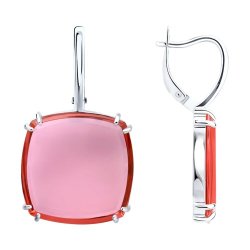Серьги из серебра с ситаллами (Арт.94-320-02313-1)