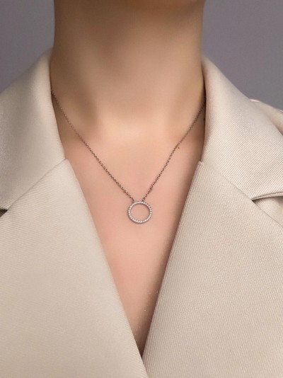Ожерелье серебряное с кубическим цирконием «Крылья света» Myjewels (арт.0520)