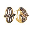 Серьги золото с бриллиантами «Коричневый шелест» Myjewels (арт.ME32312)