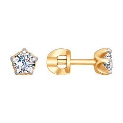 Серьги из золота с бриллиантами (Арт.1021180)