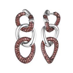 Серьги из серебра с фианитом (Арт.cz-e03164-x-wb-x-x-br)