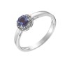 Кольцо серебряное с танзанитом и фианитами «Mystic Ocean» Fresh Jewelry (арт.SM-R01833-X-W-TN-X-W)