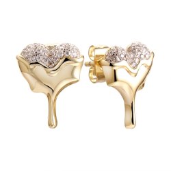 Серьги из серебра с фианитом (Арт.cz-e05610-x-l-x-x-w)