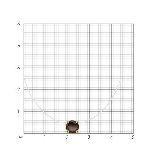 Колье из золочёного серебра с раухтопазом (Арт.92070056)