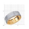 Кольцо из золочёного серебра с фианитами (Арт.93-110-01762-1)